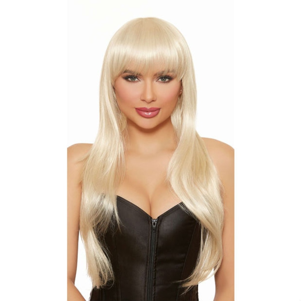 Long & Layered Platinum Blonde Wig (Never Worn)
